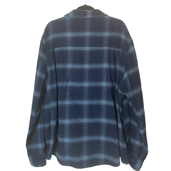 Men’s Size XXL Flannel Shirt Plaid Blue Shacket Colorado Clothing - Picture 2 of 12